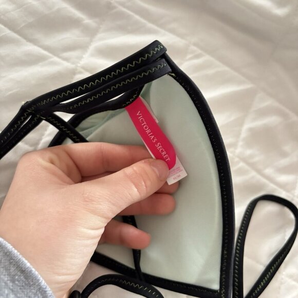 Victoria's Secret VS Womens Size Medium Abstract Neon Bikini Top Racerback - Picture 5 of 5